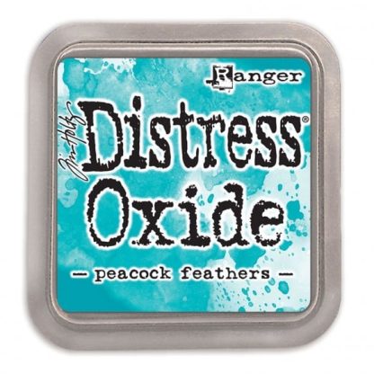 Tim Holtz distress oxide peacock feathers