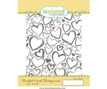 Taylored Expressions Brushed Heart Background 4.5 x 5.75 in