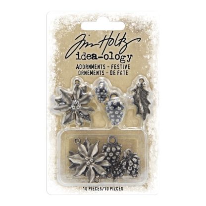 Idea-ology Tim Holtz Adornments Festive (10pcs)