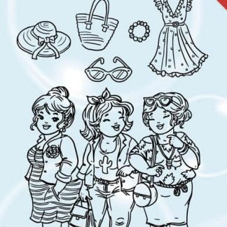 Clear Stamps - Yvonne Creations - Bubbly Girls - Girlfriends