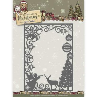 Celebrating Christmas scene Rectangle Frame