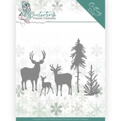 Dies - Yvonne Creations - Winter Time - Deer in the Forest