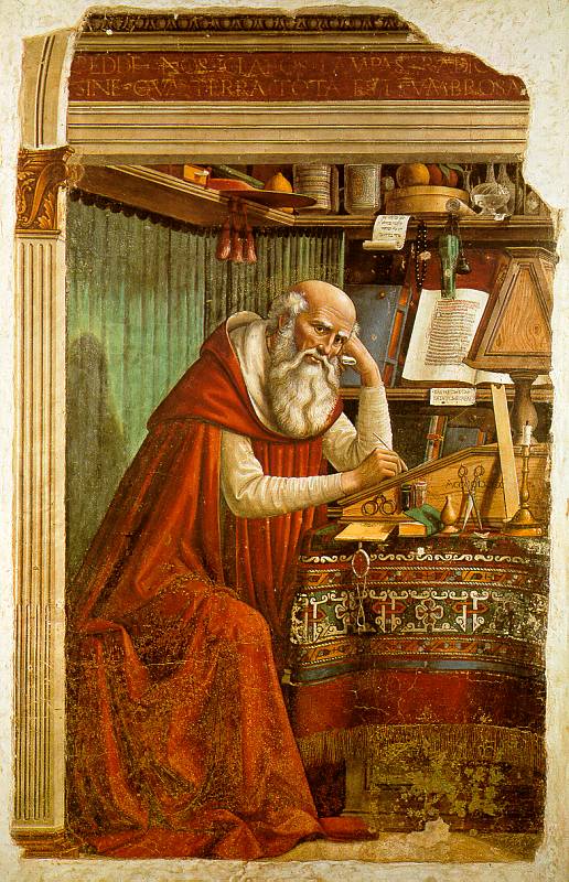 Domenico Ghirlandaio, De Heilige Hieronymus in Ognissanti-kerk in Florence