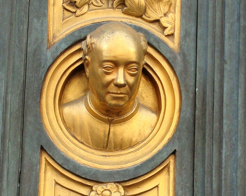 Portret Lorenzo Ghiberti op paradijspoorten 