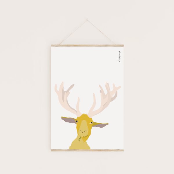 poster in hanger illustratie van een fantasie dier