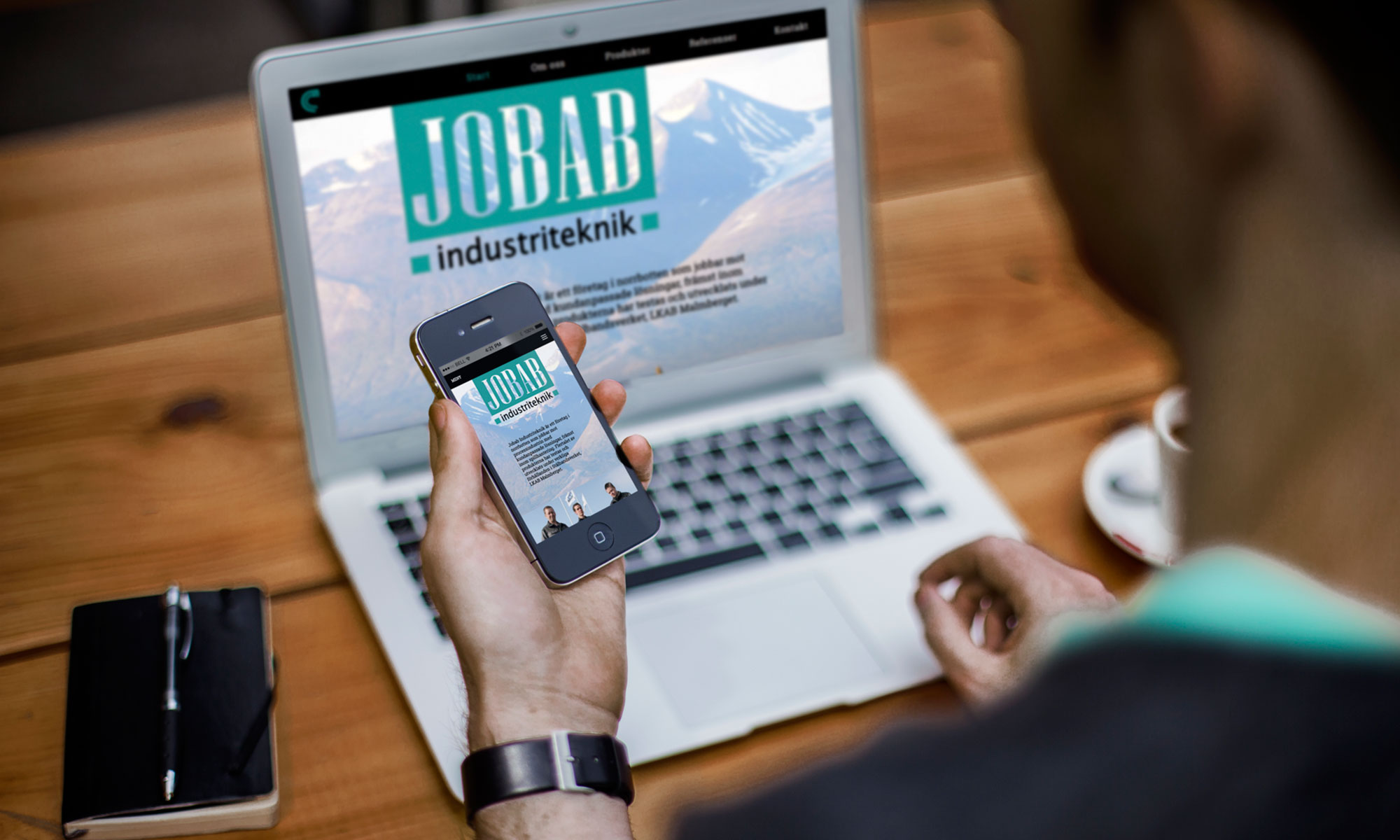 Jobab industriteknik responsiv hemsida av Kogit Design