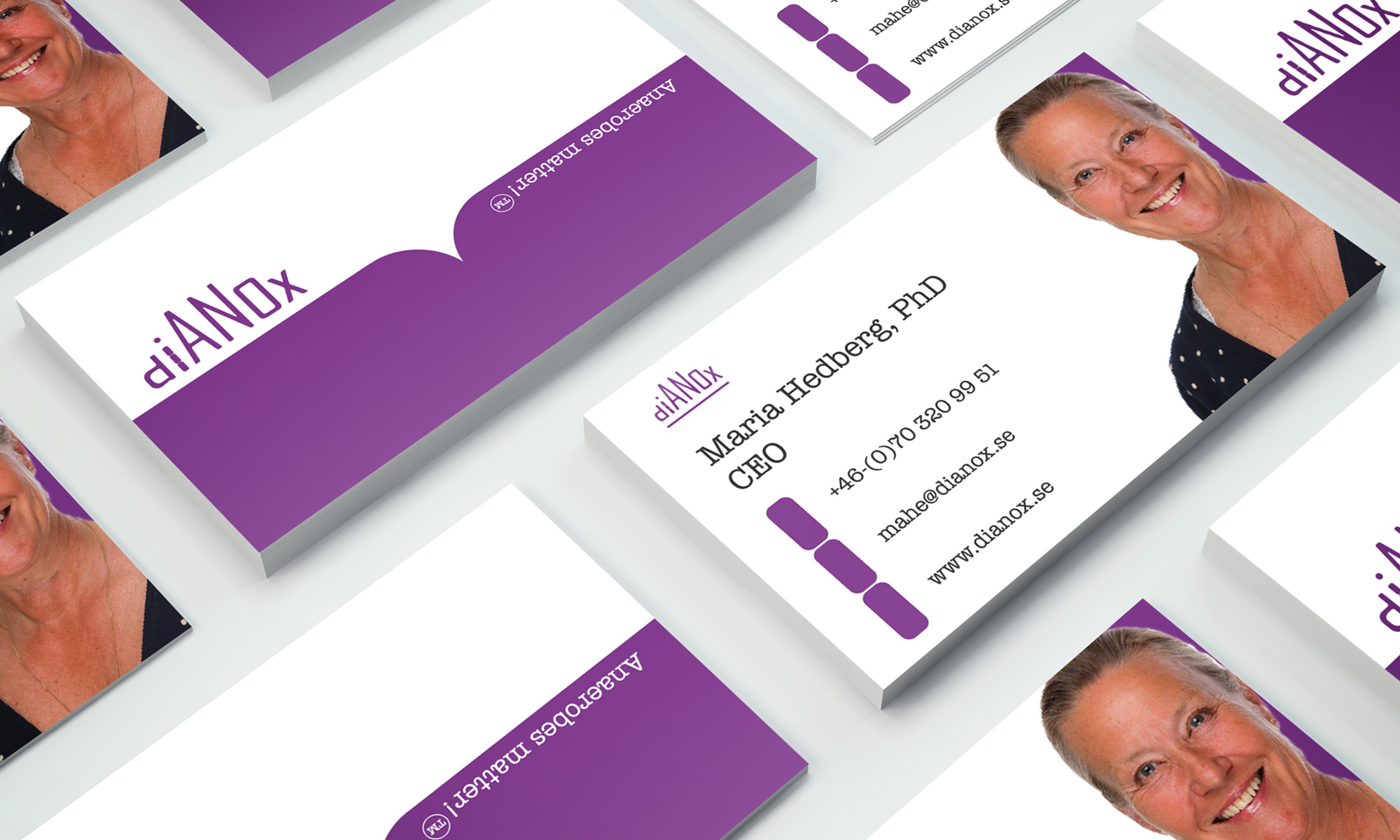 Dianox business cards layout design by Kogit Design