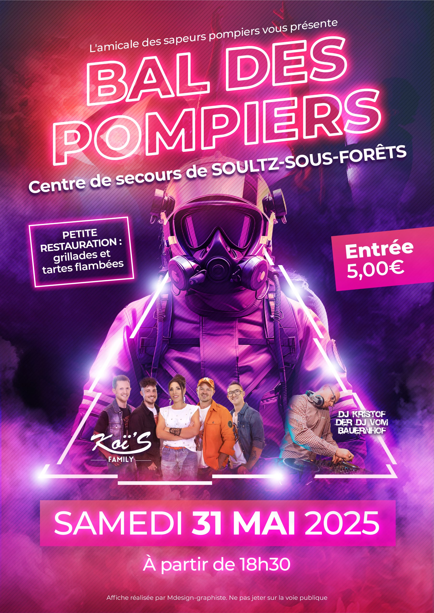 affiche bal pompier 2025