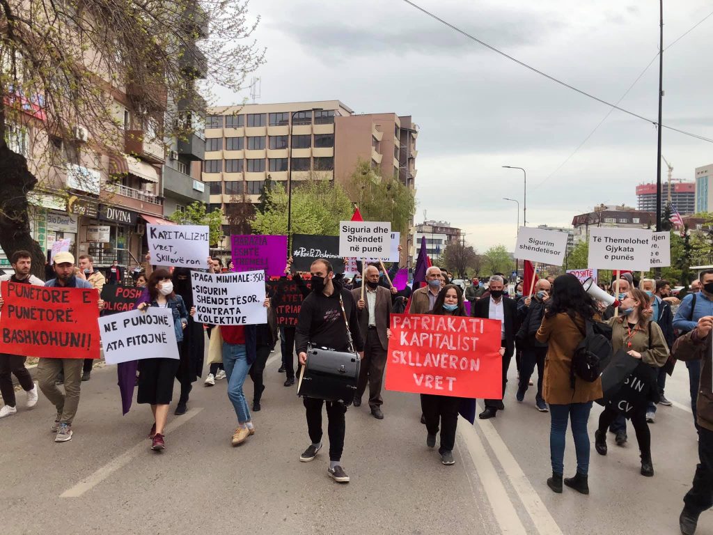 Protestë: Punëtore e punëtorë të bashkuar kundër shtypjes - 1 maj 2021