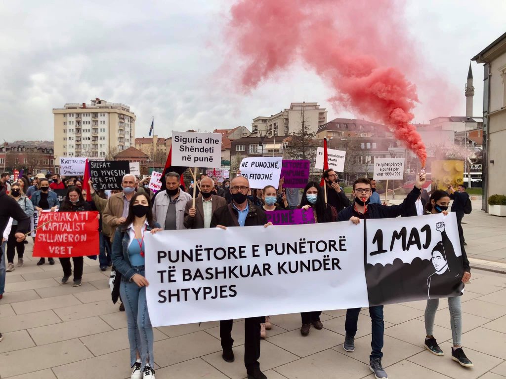 Protestë: Punëtore e punëtorë të bashkuar kundër shtypjes - 1 maj 2021
