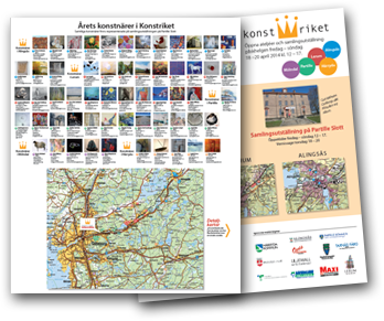 Ladda ner kartan med adresserna till samtliga 58 konstnärer som deltar i Konstrikets konstrunda 2014.