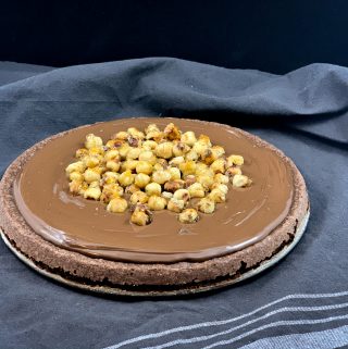 nutella kladdkaka med saltade nötter