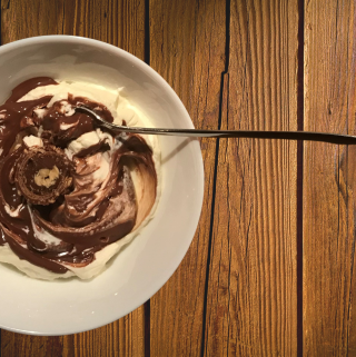 nutella swirl mousse