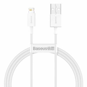 Baseus iPhone Kabel 2.4A - USB to LIGHTNING - Wit (1m)
