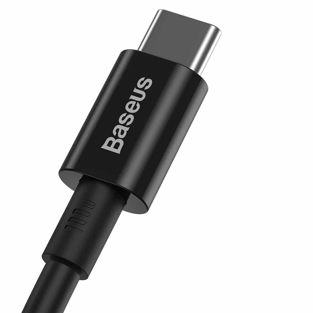 Baseus USB-C Snellader 100W - USB-C to USB-C - Zwart (1m)