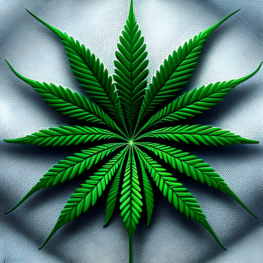 animerad bild på cannabis