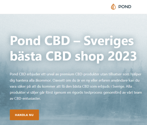 Pond CBD: Ett Pionjärarbete inom Ren och Effektiv CBD