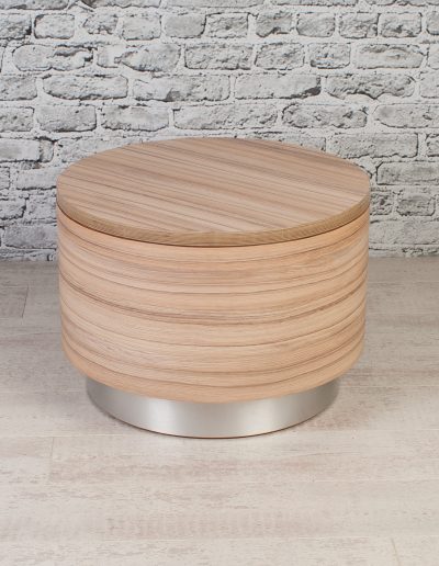 Circular wooden table