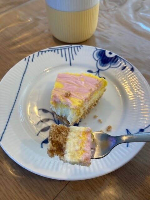 Marmoreret påske-cheesecake