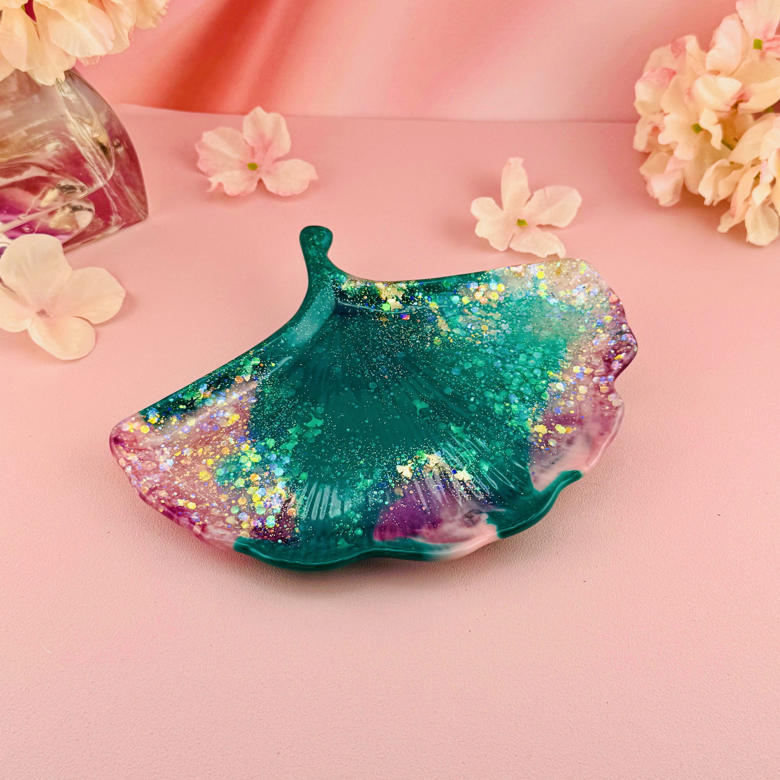 Gingko-Tablett aus Resin von KreativRose