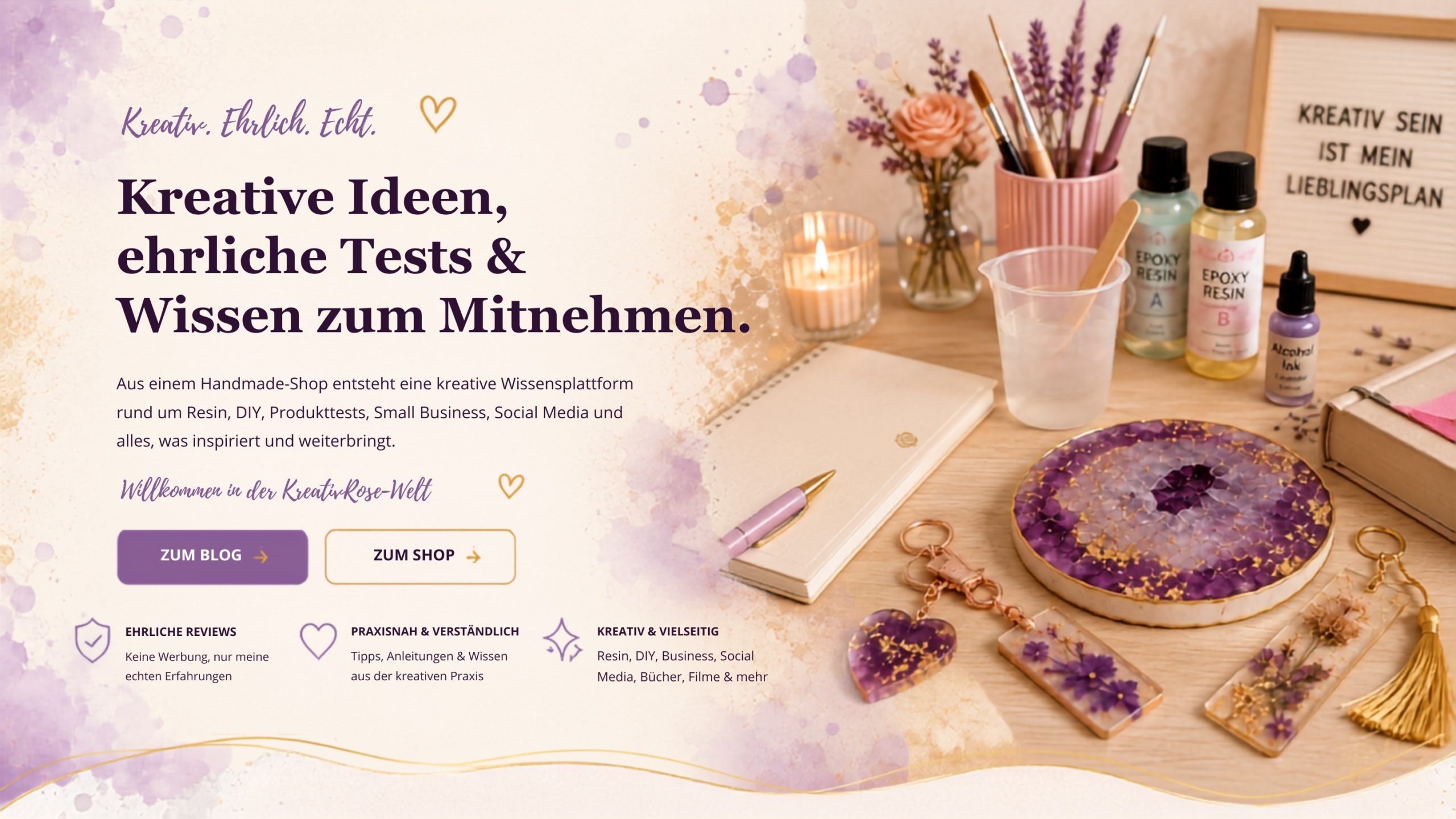 KreativRose – kreative Ideen, ehrliche Tests und Wissen zum Mitnehmen