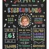 Meilensteintafel Chalkboard Geschenk Zur Einschulung Einschulungsposter Personalisiert Klassik Junge 1
