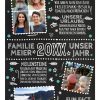 Meilensteintafel Chalkboard Familien Jahresrückblick Personalisierbar Geschenk Weihnachten Happy Family Year 2 1