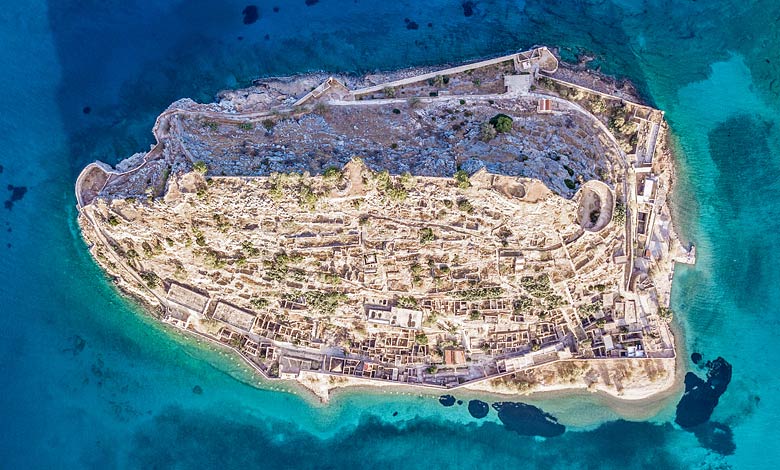 Spinalonga fra luften