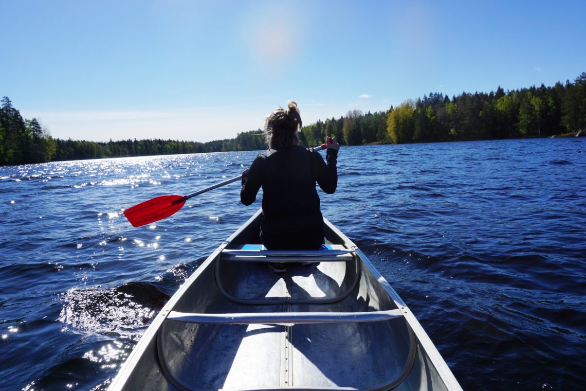 Paddling i meteoritsjön Hummeln med Kristdala Kanot