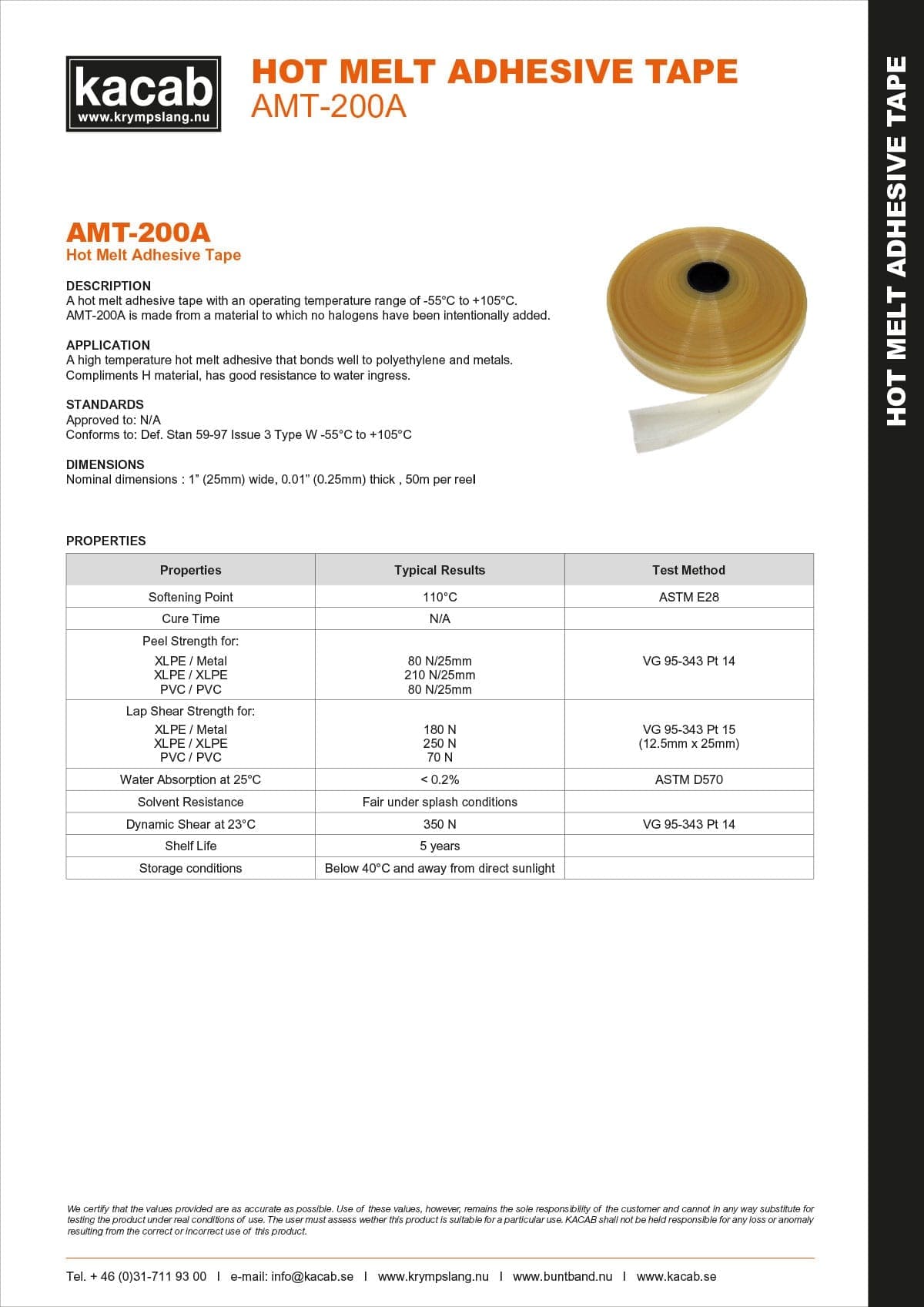 Hot melt adhesive on a roll