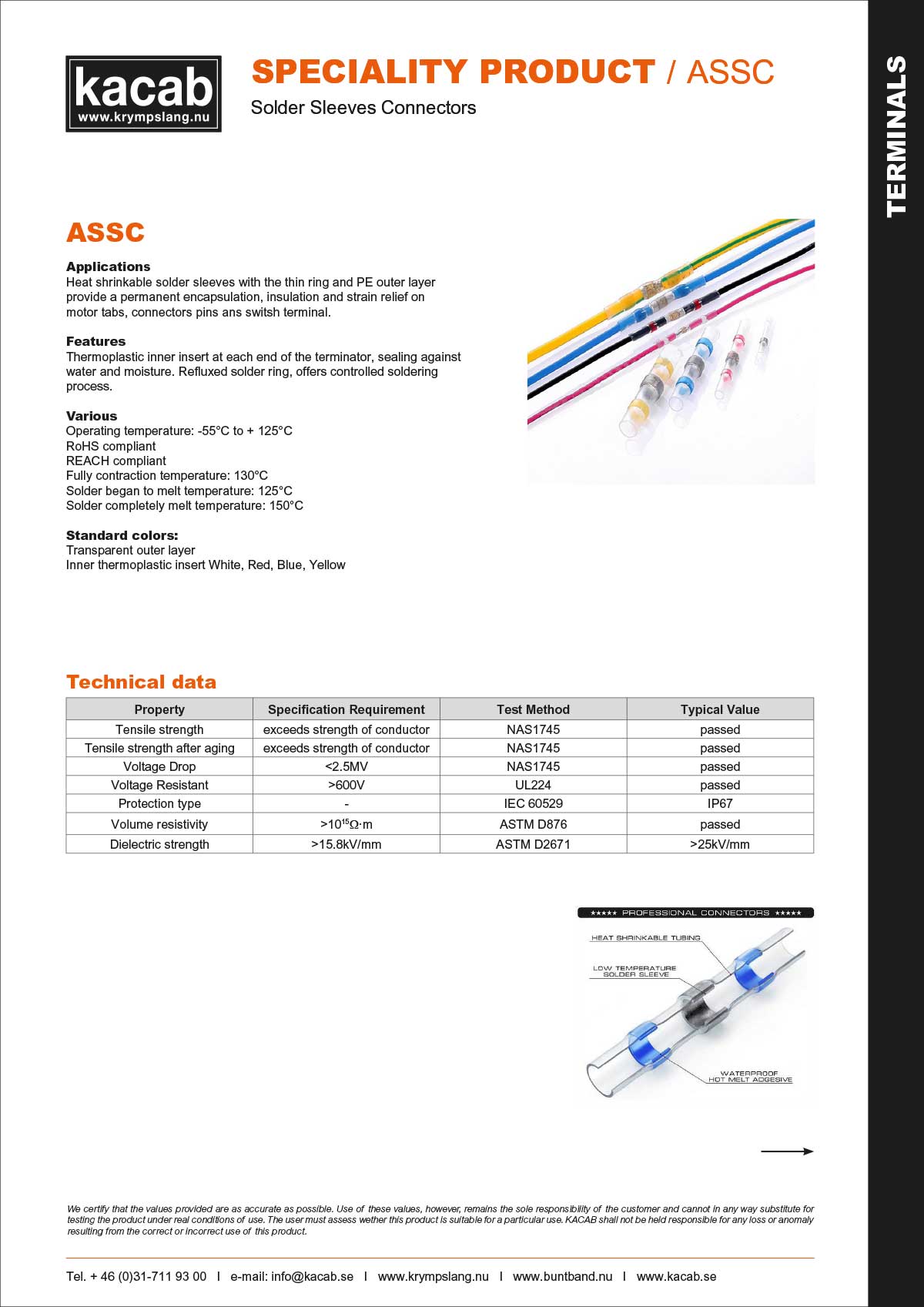 ASSC-solder sleeves connectors