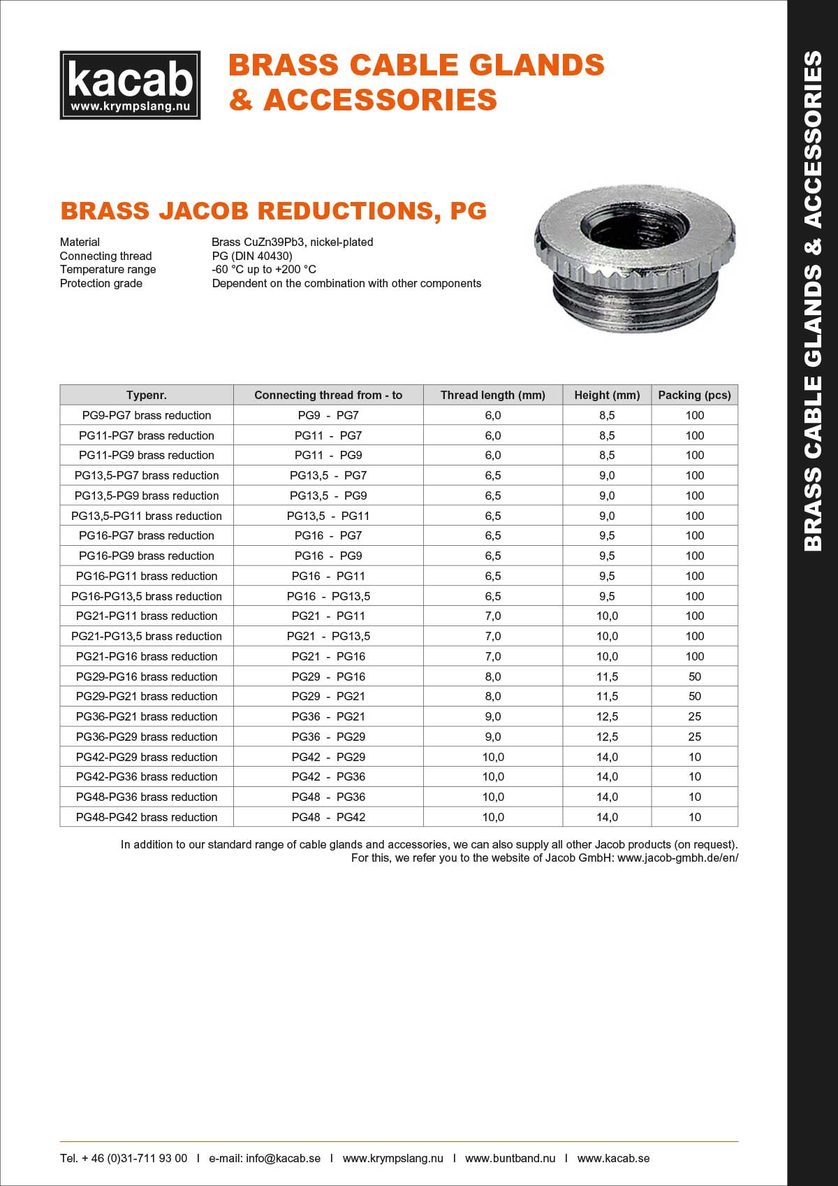 Brass Jacob reductions - PG