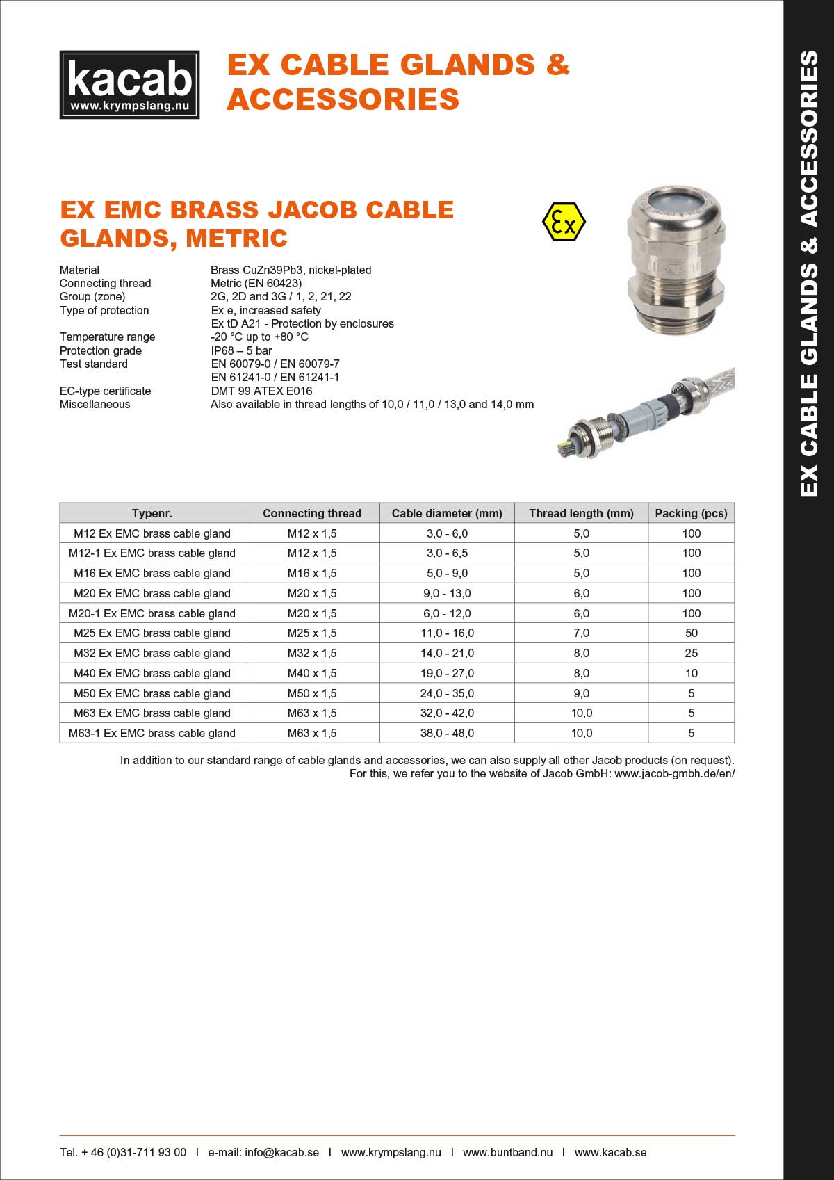 Ex-EMC-brass-Jacob-cable-glands-metric