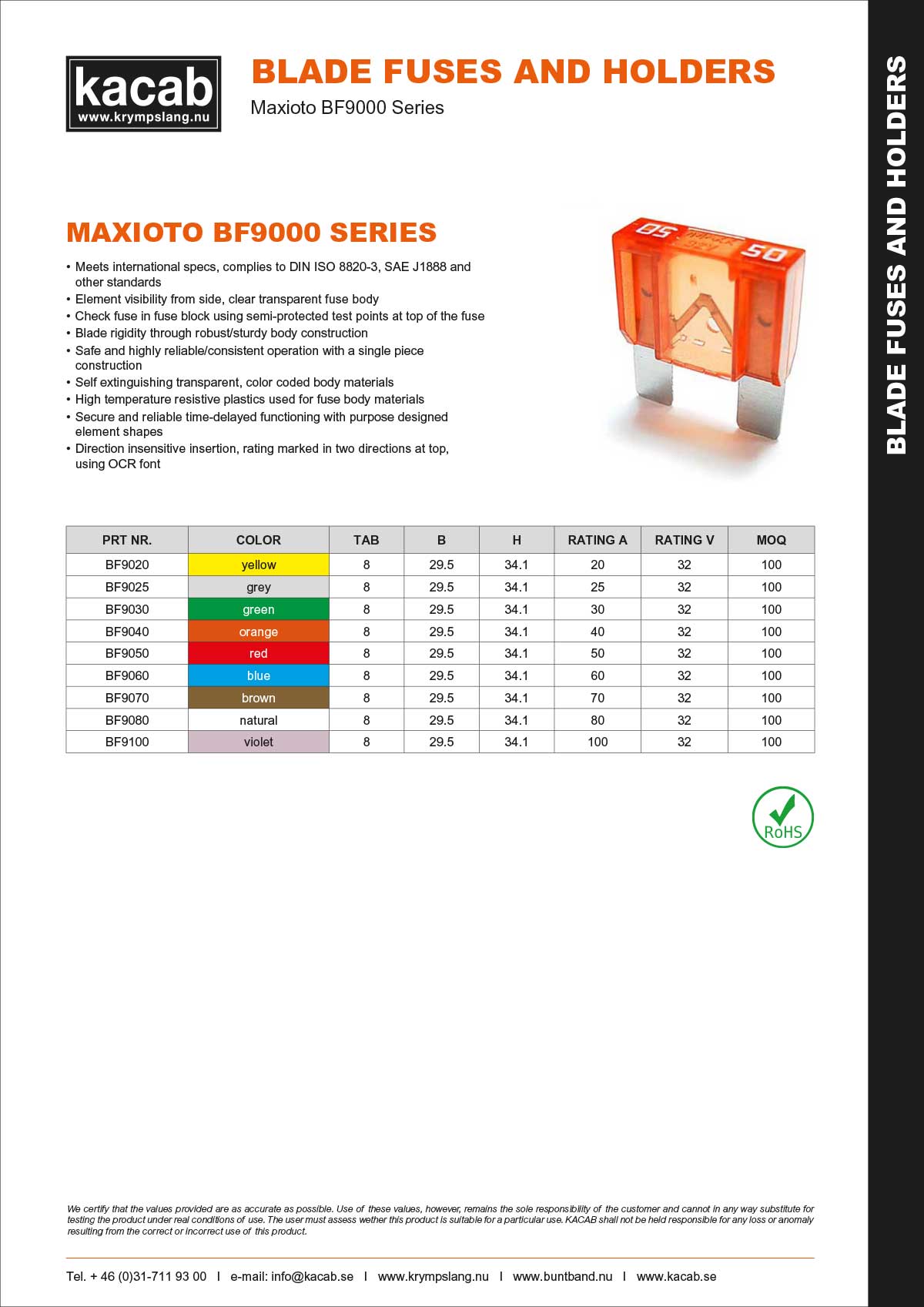 KACAB Maxioto BF9000 Series