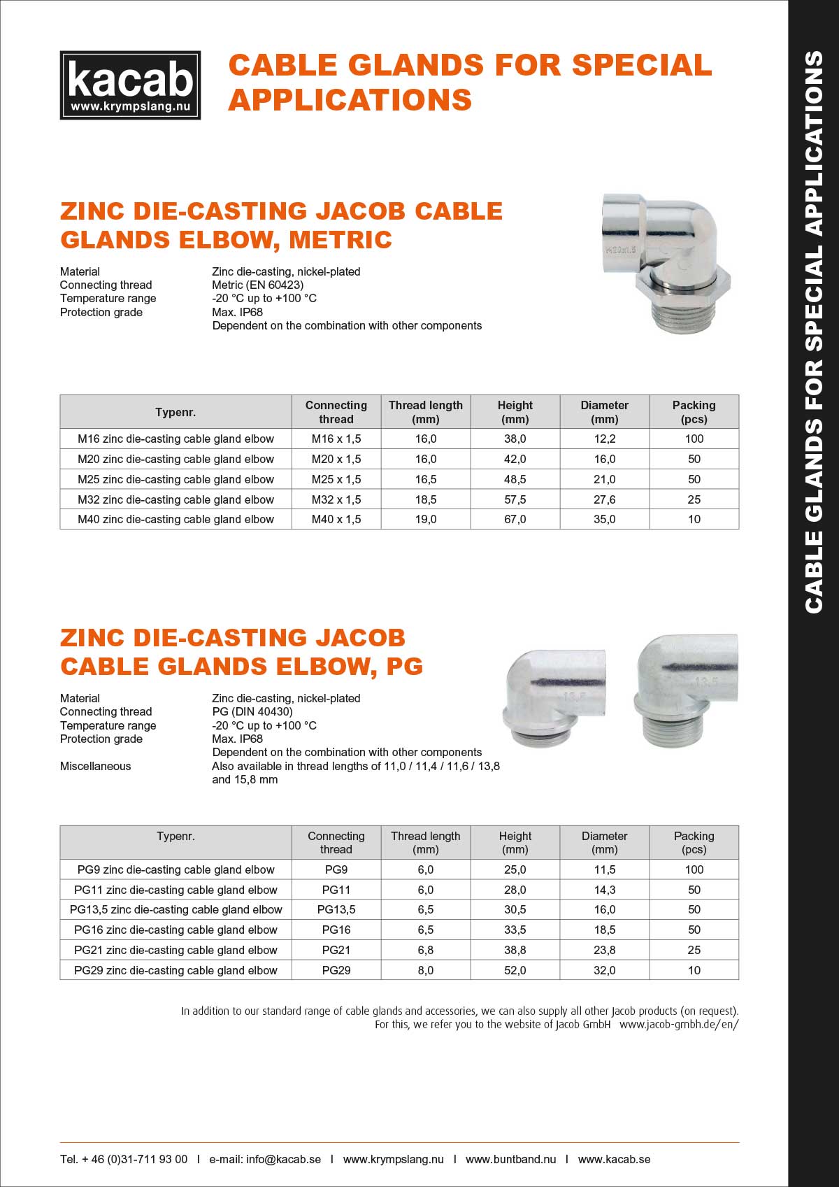 Zinc-die-casting-Jacob-cable-glands-Elbow-PG-