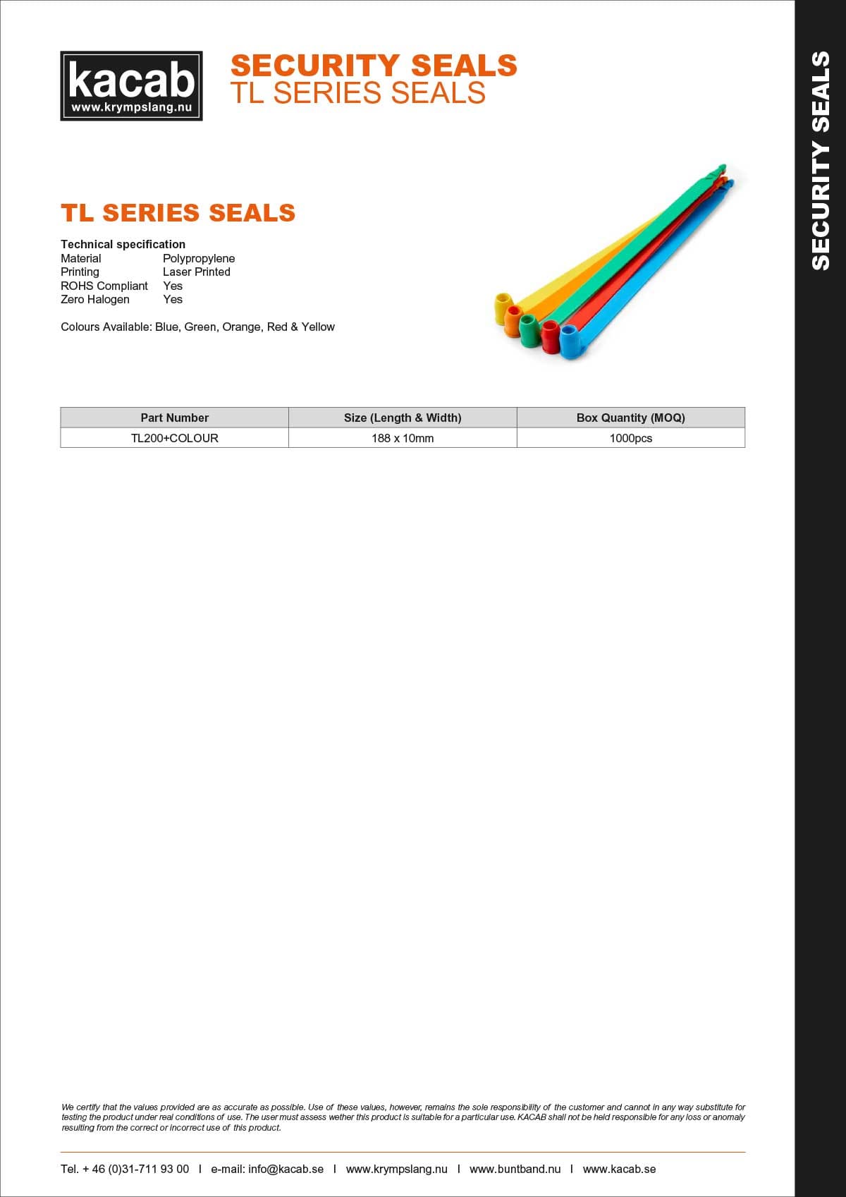 TL Series Seals