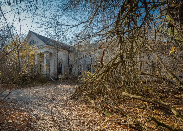 Foto van het Paleis van Cultuur in Zalissya dorp