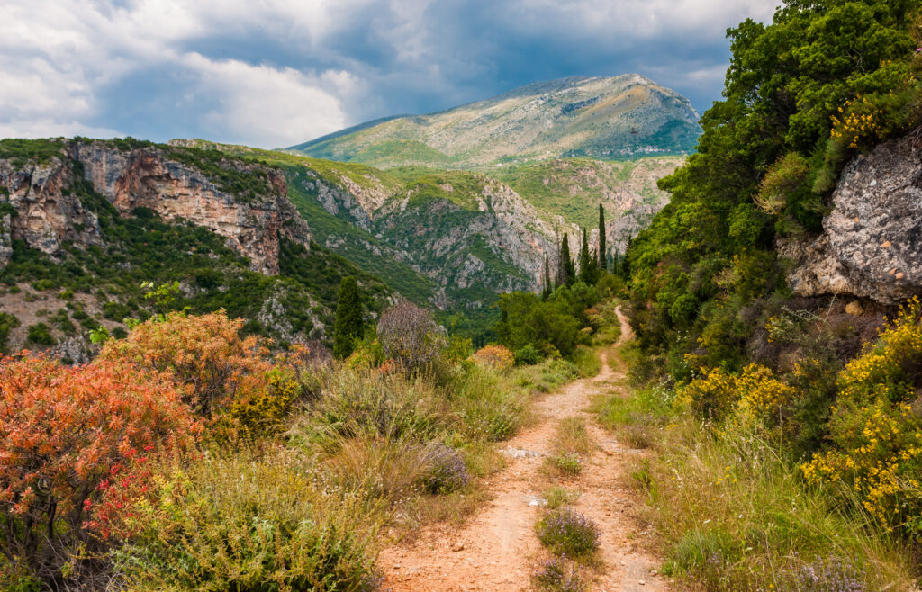 Trail near Kardamyli to the Viros Gorge