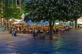 Abendstimmung auf dem Aachener Marktplatz