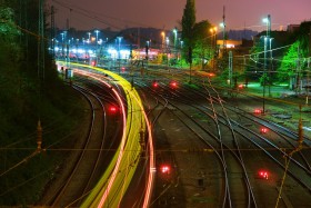 Eine Kurve vor dem Westbahnhof Aachen