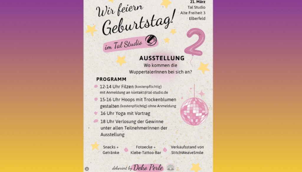 Tal Studio 2. Geburtstag