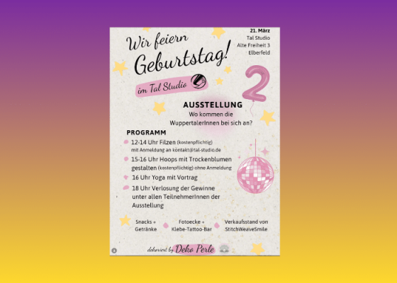 Tal Studio 2. Geburtstag
