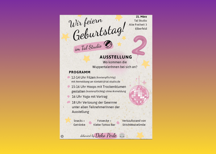 Tal Studio 2. Geburtstag