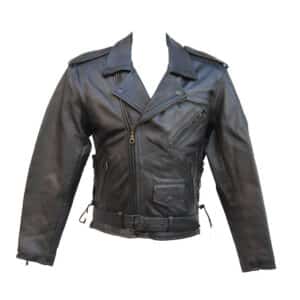 CHAQUETA PIEL NEGRA Mod. CROSSED Ref. 501059