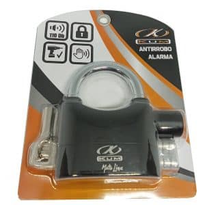 20 Unidades - Candado con Alarma Negro Kum Ref. 255502 (Oferta precio unitario 9'96 €)