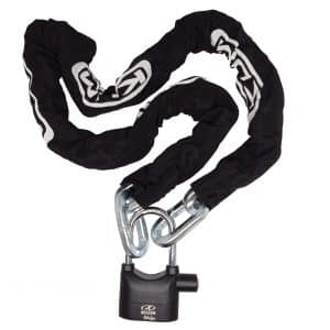 Pack cadena eslabones cementada 255312 + Candado alarma negro 255604 (Precio unitario y oferta por cantidad)