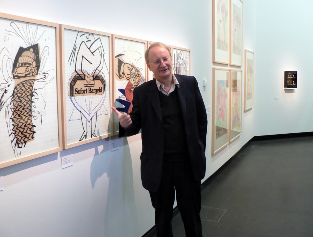 Klaus Staeck, Ausstellung "Sigmar Polke - Eine Hommage. Bilanz einer Künstlerfreundschaft Polke/Staeck", AdK Berlin, 2011. Foto © Urszula Usakowska-Wolff