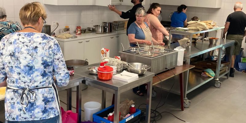 Keuken tijdens de restaurantdag