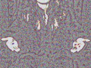 Greyscale A photo mosaique referring to The matrix