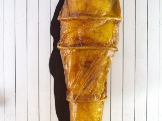Chrysalis A wall sculpture of a human size chrysalis